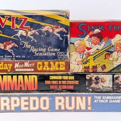 Ideal Tank Commander, Torpedo Run, Sink The Ship, Doc Holiday, and Gee-Wiz Games