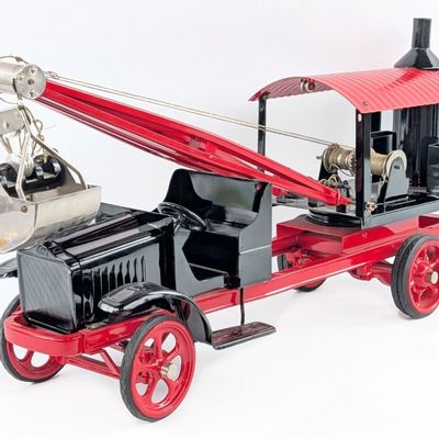 Restored Kelmet White Steam Shovel Truck