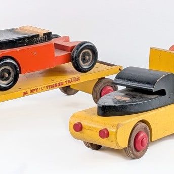 Buddy L Wood Toy Truck & Timber Trailer Parts