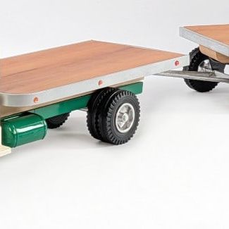 Custom Smith Miller L Mack Flatbed Truck with Pup Trailer