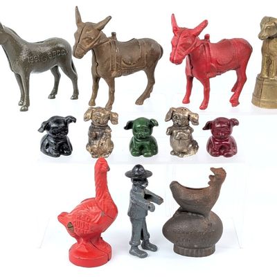 Cast Iron Animal Banks and Salt & Pepper Shakers