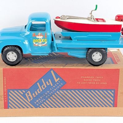 Buddy L No. 5526 Boat Transport Truck w/ Box