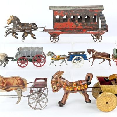 Horse, Donkey, and Ox Drawn Toys