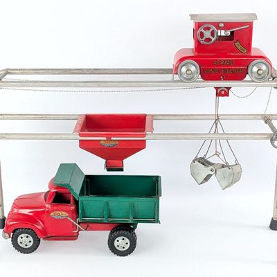 Original Tonka Aerial Sand Loader with Dump Truck