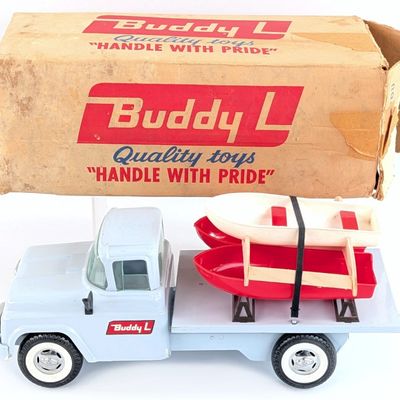 Buddy L No. 5406 Double Deck Boat Transport Truck w/ Box
