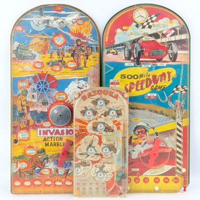 Bazooka, 500 Mile Speedway, and Invasion Barble Games