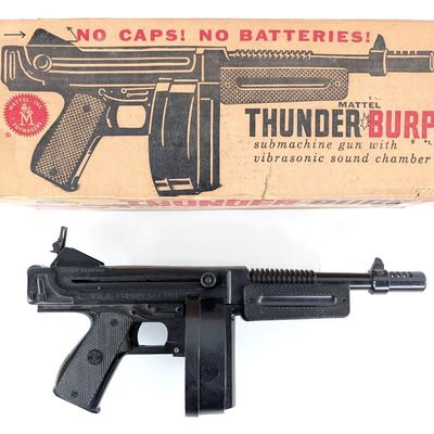 Mattel Thunder Burp Submachine Gun with Box
