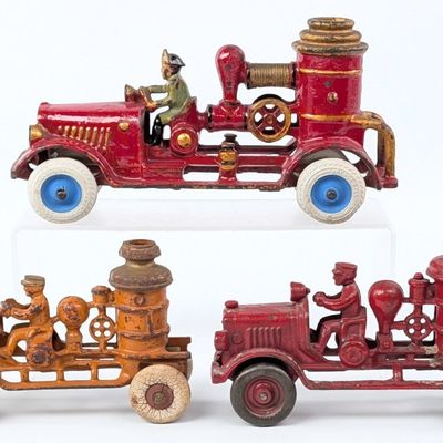 Arcade & Kenton Cast Iron Fire Pumper Trucks