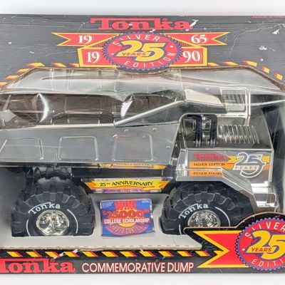 1990 Tonka 25th Anniversary Silver Edition Dump Truck - Sealed