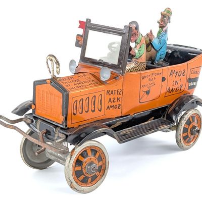 Marx Tin Windup Amos N Andy Fresh Air Taxi Cab