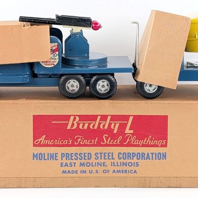 Buddy L No. 5655 GMC Anti-Aircraft w/ Searchlight w/ Box
