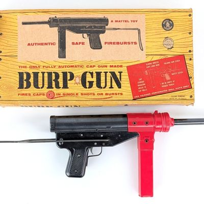 Mattel Burp Gun Cap Gun with Box
