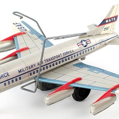 Japan Tin Friction U.S. Air Force Military Air Transport Service Plane