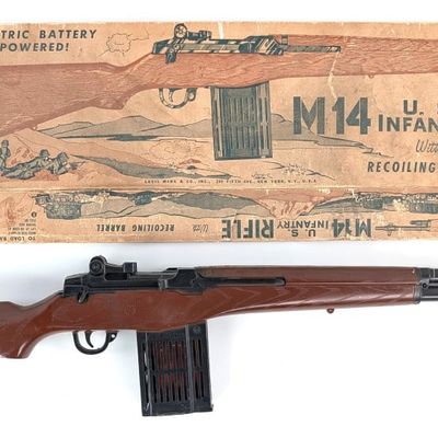 Marx Battery Powered M14 U.S. Infantry Rifle with Recoiling Barrel in Box
