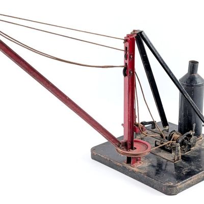Unrestored Buddy L Large Derrick On Base