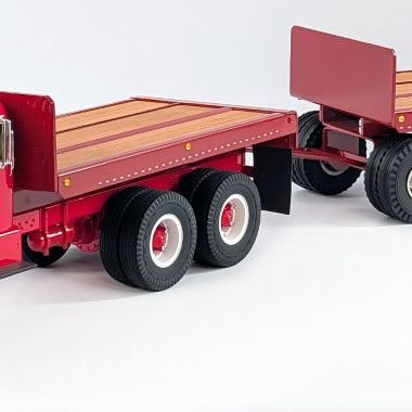 Custom White Motor Co. Flatbed Truck with Pup Trailer