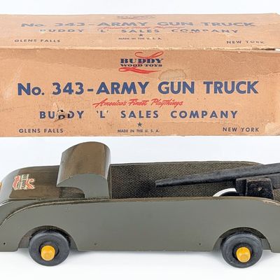 Buddy L Wood Toys Army Gun Truck