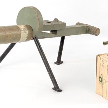 Early Wood Machine Gun and Premiers Anti-Tank Gun with Box