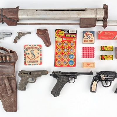 Cap Guns, Pop Guns, and Windup Gun Toys