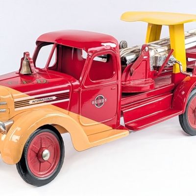 Restored 1938 Buddy L International Aerial Ladder Fire Truck