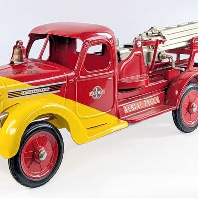 Restored 1938 Buddy L International Aerial Ladder Fire Truck