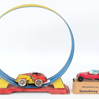 Arnold Tin Windup Loop Car and Marx Speedway Racer