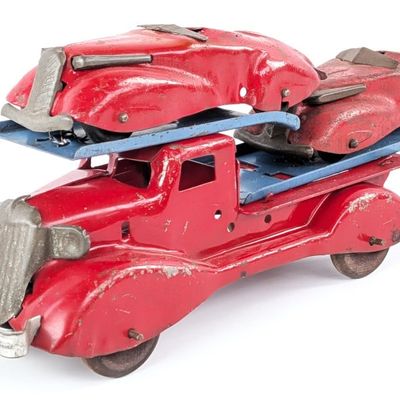 Marx Car Carrier Truck with Cars