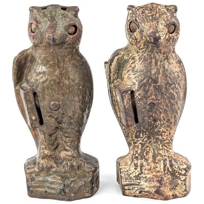 (2) Kilgore Blinky The Owl Coin Banks