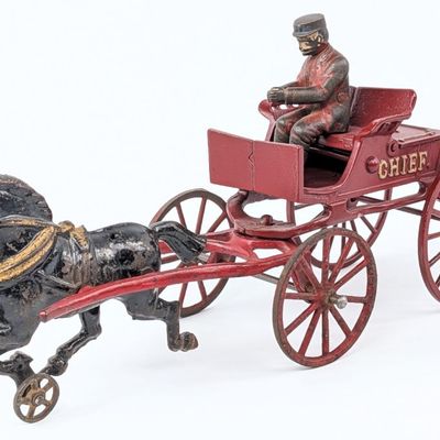 Hubley Horse Drawn Fire Chief Wagon