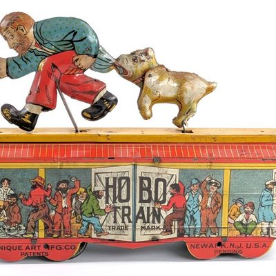 Unique Art Tin Windup Hobo Train