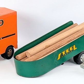 Tonka Allied Van Lines, Steel Carrier, and Log Carrier Trailers