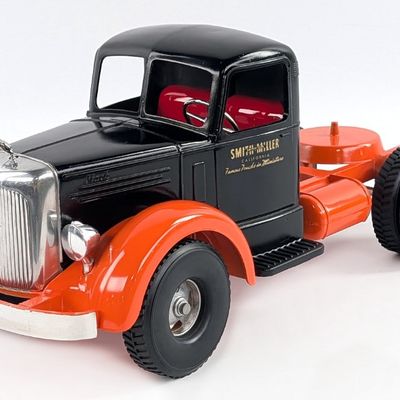 Custom Smith Miller L Mack Black and Orange Semi Truck