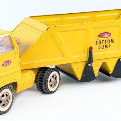 Original Tonka Gas Turbine Truck w/ Bottom Dump Trailer