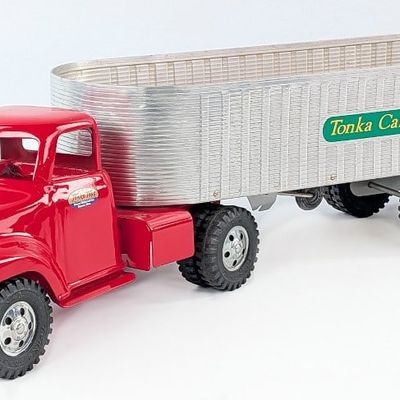 Restored Tonka Cargo King Truck and Trailer