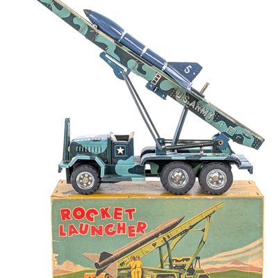 ALPS Japan Tin Friction Rocket Launcher Truck with Box
