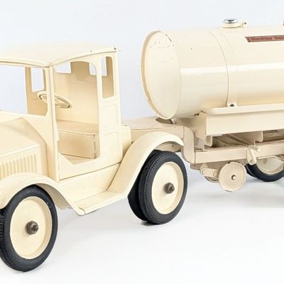 Restored Sturditoy Dairy Company Tanker Truck & Trailer