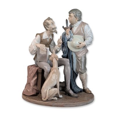 Sale Photo Thumbnail #199: Lladro Porcelain Figural Group, Don Quixote and Sancho Panza 01004998