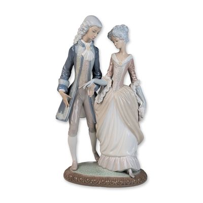 Sale Photo Thumbnail #193: Lladro Porcelain Figurine, Walk in Versailles 01005004