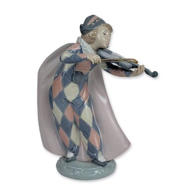 Lladro Spanish Porcelain Circus Serenade Harlequin Figurine 5694