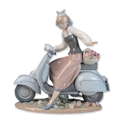Sale Photo Thumbnail #385: Lladro Porcelain Figurine, Scooting with Original Box 01005143