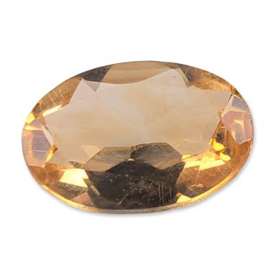 Sale Photo Thumbnail #180: Oval Faceted Yellowish-Orange Loose Citrine Gemstone