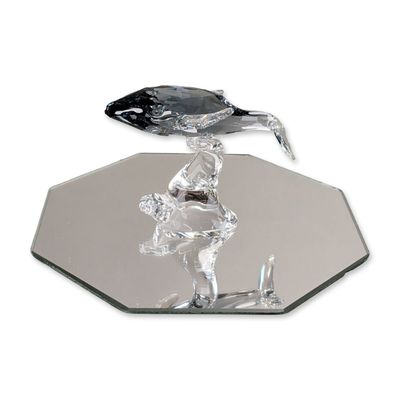 Sale Photo Thumbnail #273: Swarovski Crystal SCS Annual Edition Whale Figurine, Young Humpback Whale with Mirror Base