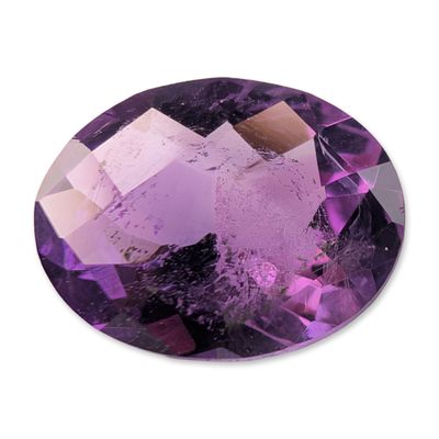 Sale Photo Thumbnail #162: Oval Faceted Purple Amethyst Gemstone