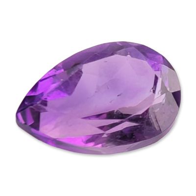 Sale Photo Thumbnail #152: Pear Cut Purple Amethyst Gemstone