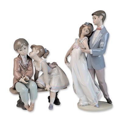 Sale Photo Thumbnail #220: Two Lladro Porcelain Figurines, Now and Forever 01007642 & Ten & Growing 01007635