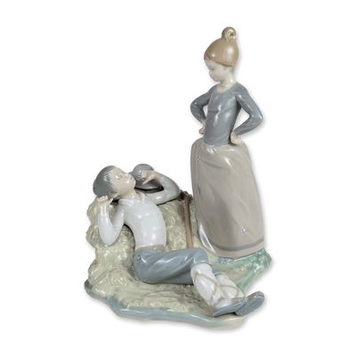 Sale Photo Thumbnail #235: Lladro Spanish Glazed Porcelain Laziness Figurine 4925