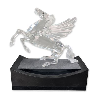 Sale Photo Thumbnail #258: 2pc Swarovski SCS Crystal 1998 Annual Edition Pegasus with Display Stand