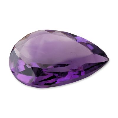 Sale Photo Thumbnail #144: Natural Purple Amethyst Pear Cut Loose Gemstone