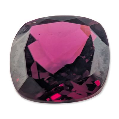 Sale Photo Thumbnail #329: Loose Cushion Cut Rhodolite Garnet Gemstone