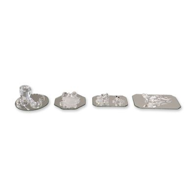 Sale Photo Thumbnail #259: 5pc Group of Swarovski Silver Crystal Reptile and Mollusk Animal Figurines with Mirror Bases